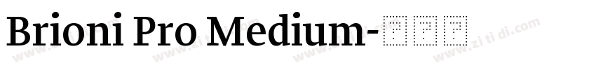 Brioni Pro Medium字体转换